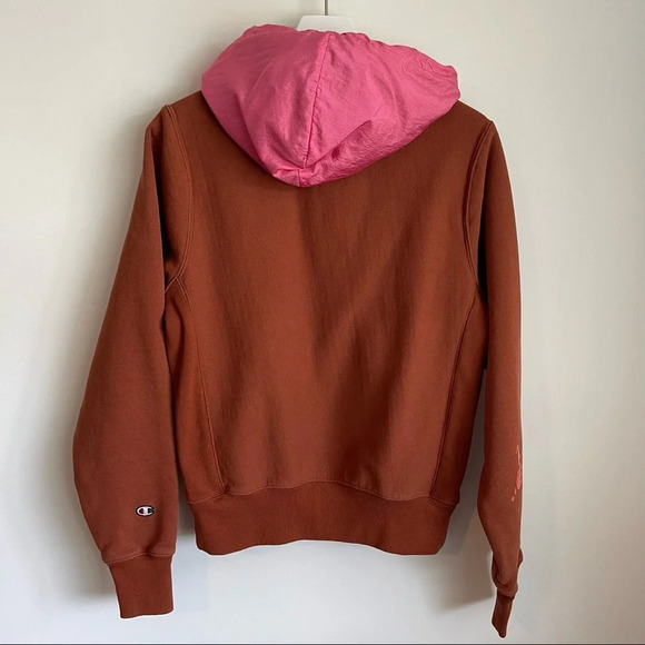 Champion X UO Exclusive Colorblock Nylon Reverse Weave Hoodie Sweatshirt small - Picture 5 of 6
